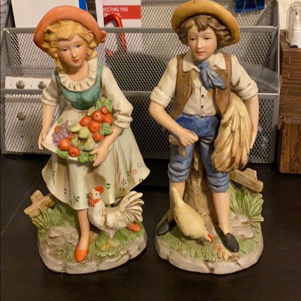 HOMCO Farmer boy and Farmer girl